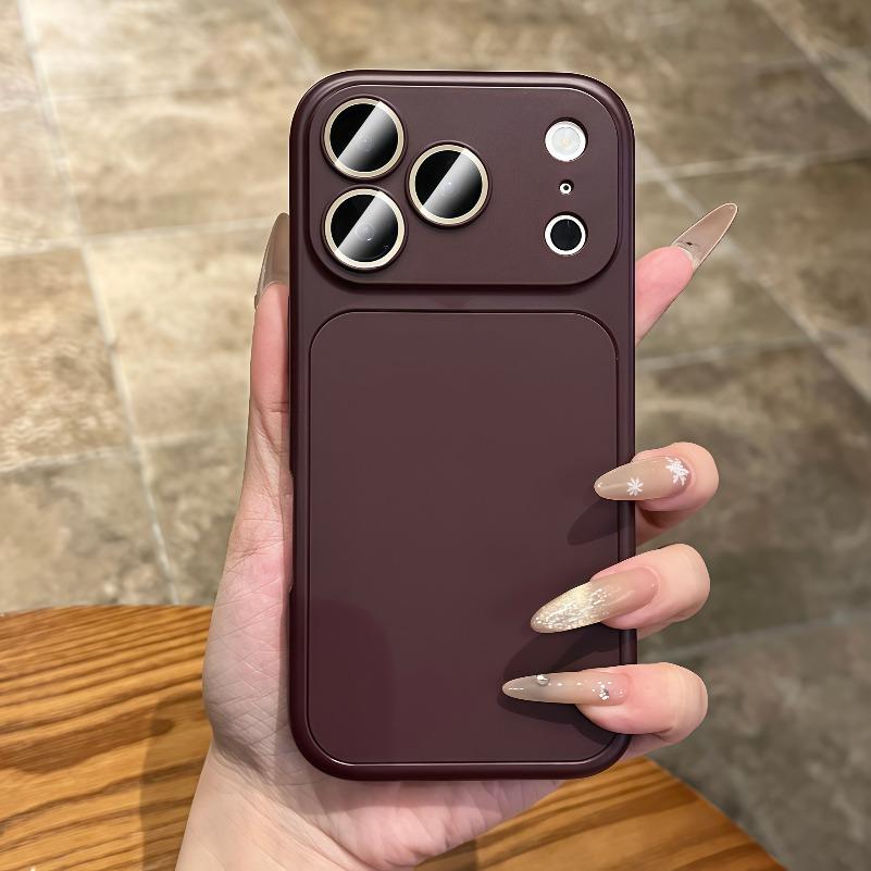 Matte 2-in-1 Kamerafilm-Schutzhülle für iPhone 16 15 14 13 12 11 Pro Max Sofortwechsel zu 17 Pro Max Stoßfeste Abdeckung