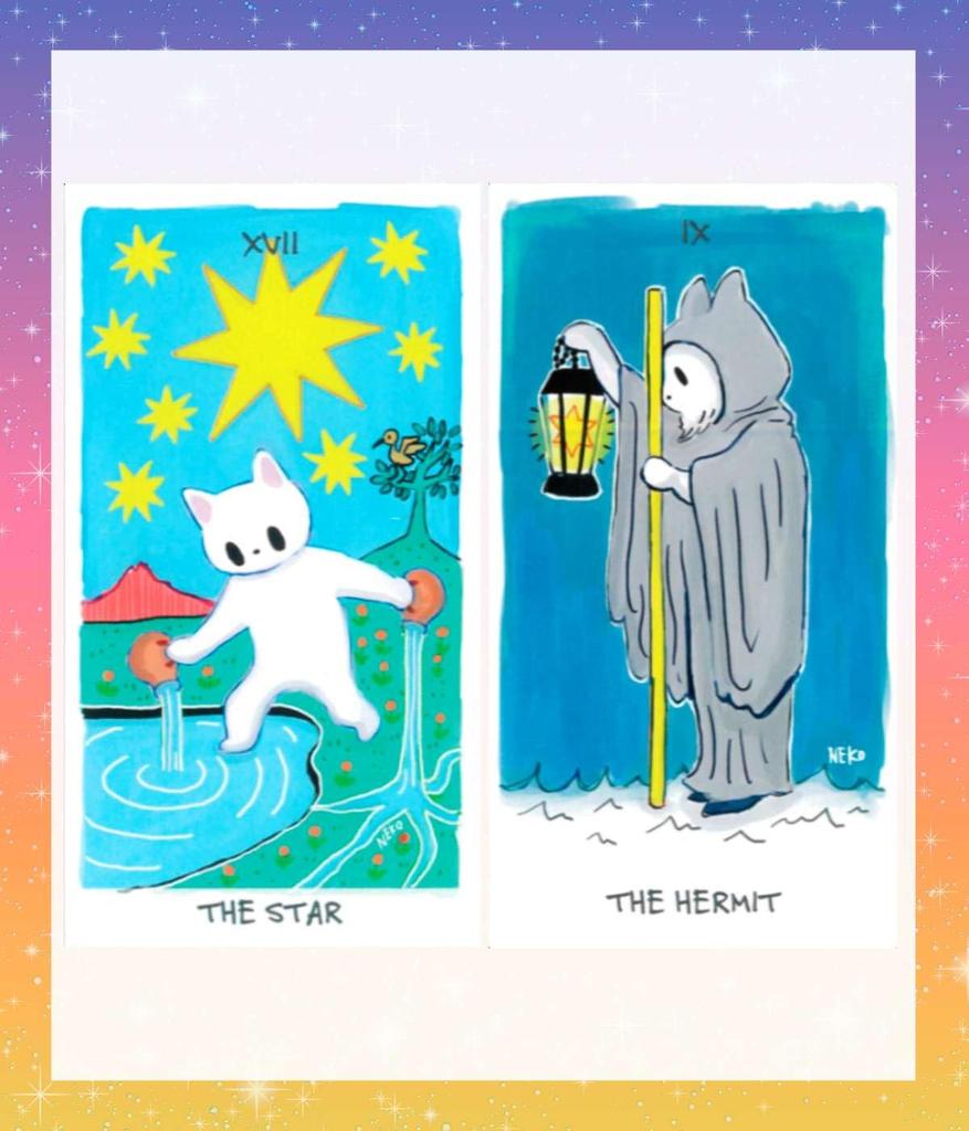 Nekotaro Cat Tarot Cards with Japanese Explanation Edition Oracle Fortune Telling Cards, Rider-Waite Cards, [Authentic]