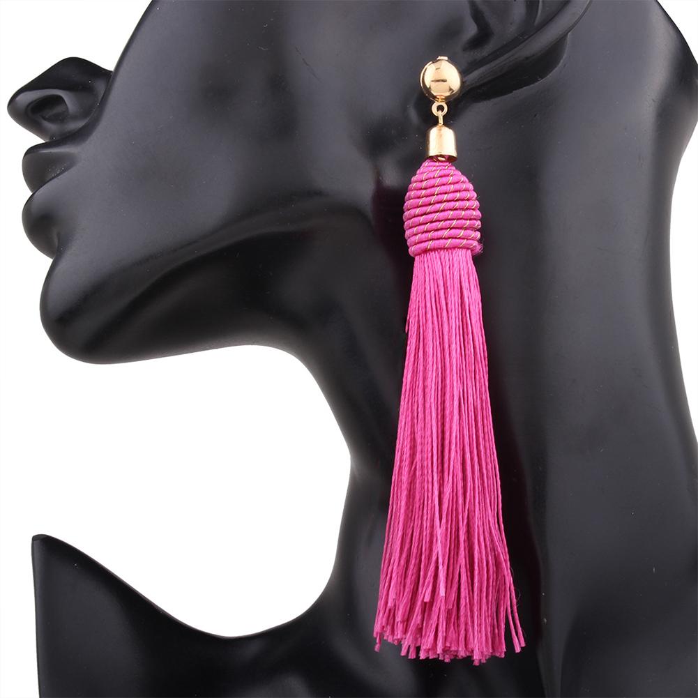 Bohemia Long Tassel Earrings Women Fashion Dangle Earrings Ethnic Jewelry Pendientes