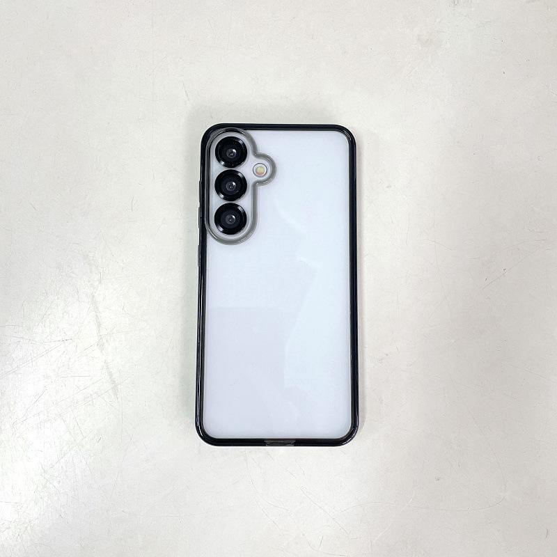 Suitable for Samsung S24ultra Ice Crystal Transparent Mobile Phone Case S24plus Two In One Lens Lens Film Anti Fall Cover