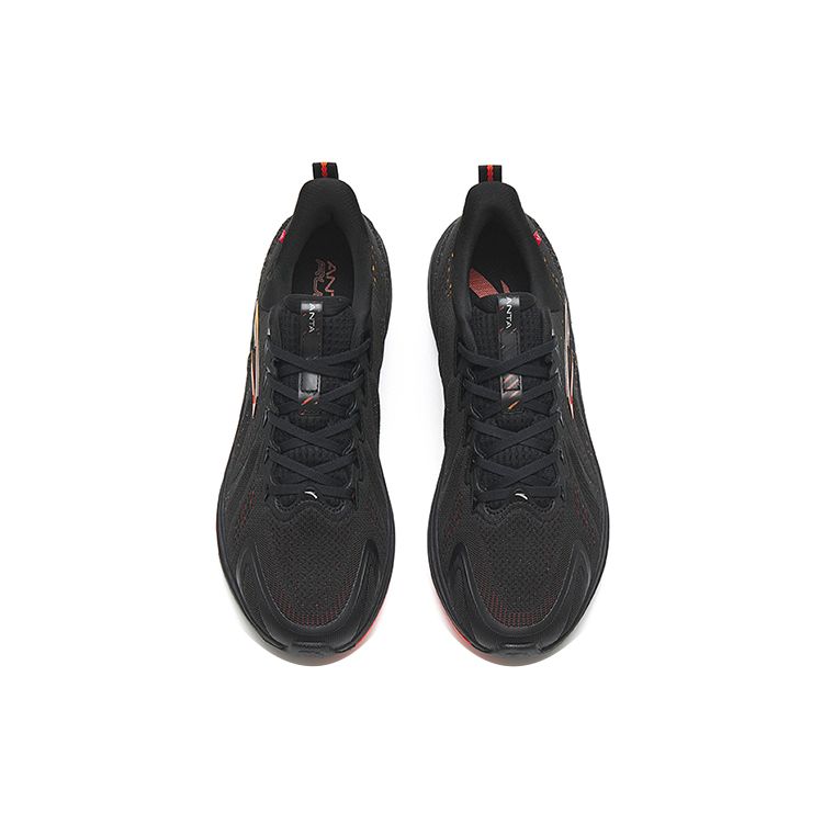 Anta Rocket 4.0 Versatile Shock Absorbing Non-Slip Wear-Resistant Breathable Lightweight Low-Top Running Shoes Men Sneaker Black Orange 112245530-1