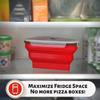 Baby Food Grade Silicone Folding Pizza Box Reusable Triangle Pizza Packing Box Take Away Box Silicone Children Food Storage Box