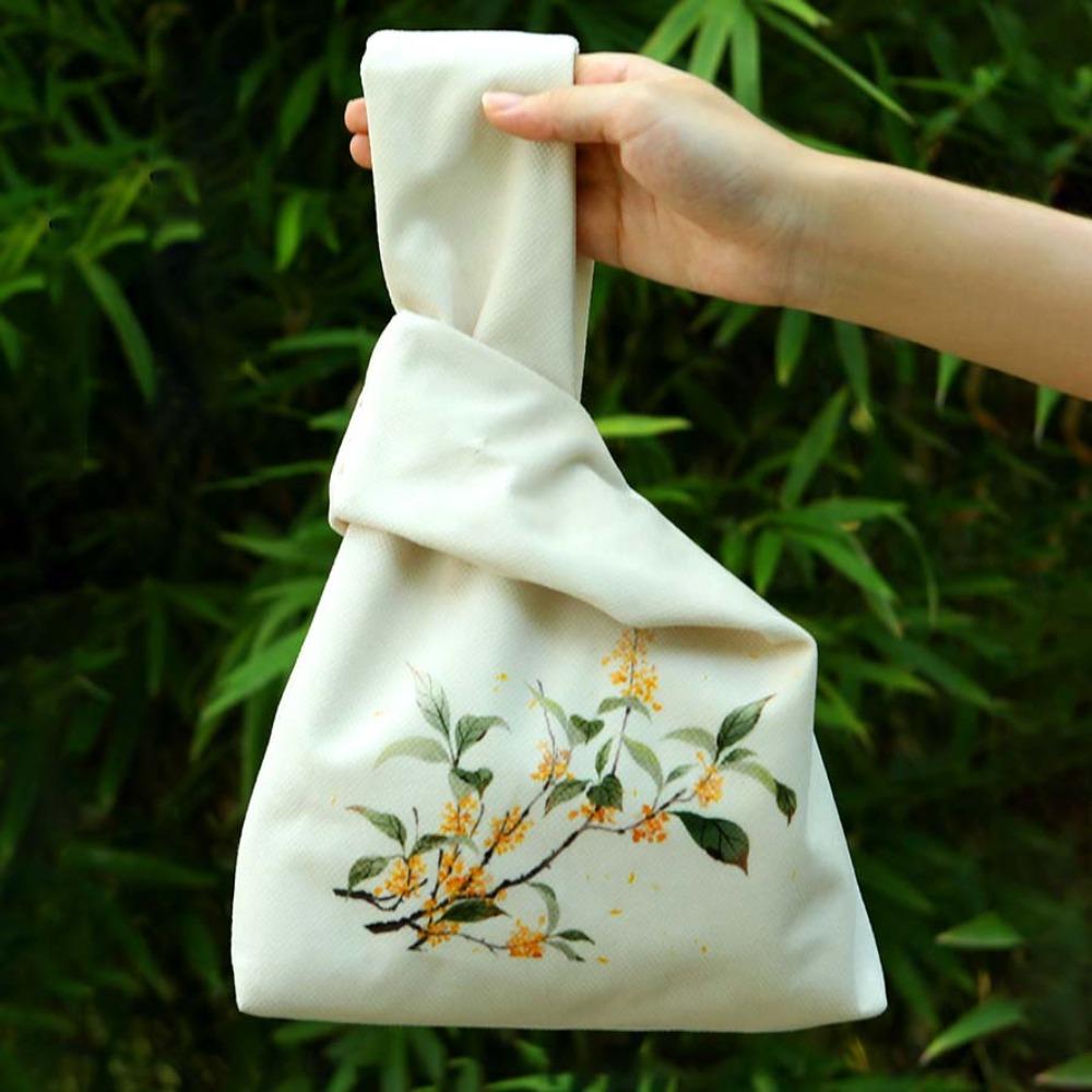 

Card Tassel Knot Wrist Bag Pendant New Chinese Style Handbag Satin Hand-held Pouch Blessing Style 4