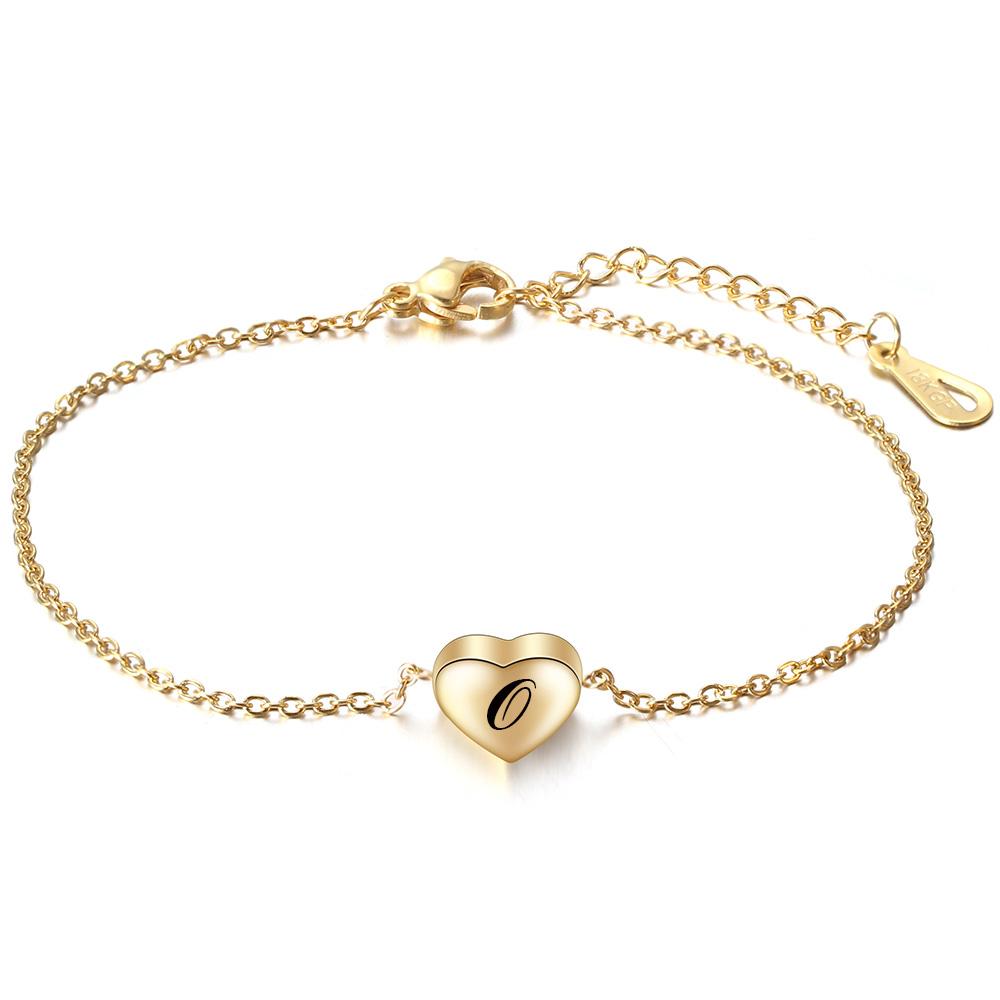 Fashionable, Individual and Trendy Heart-shaped Perforated Stainless Steel and Titanium Steel Bracelet and Anklets