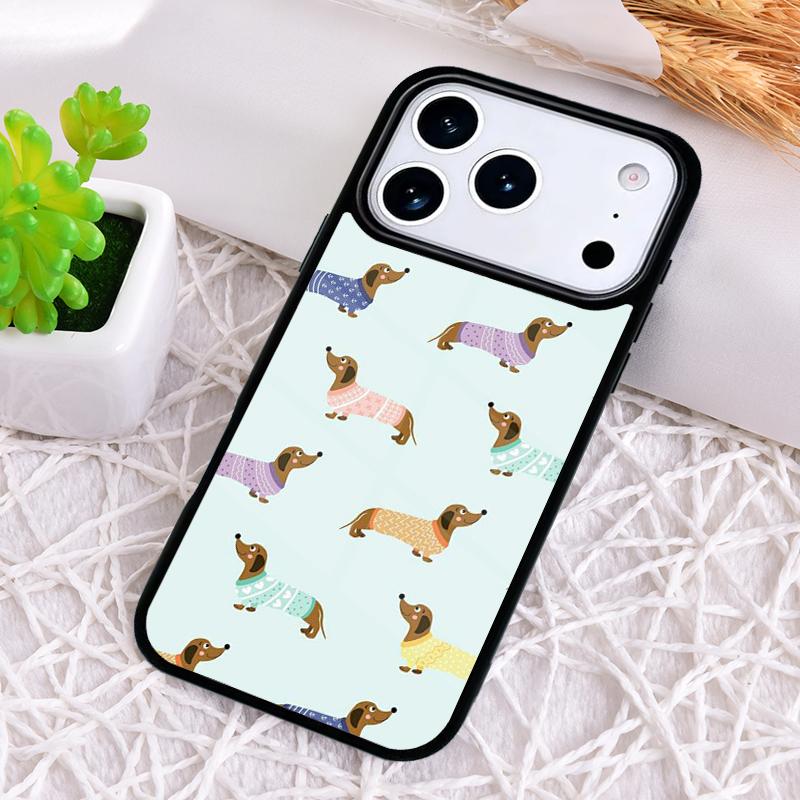 Sausage Dog Dachshund Art Shockproof Phone Case for iPhone 17 Air 16e 15 11 12 14 13 Pro Max Cover Coque