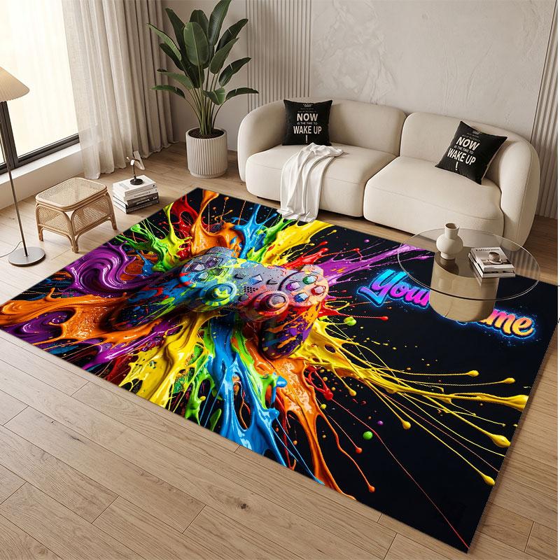 Fantasy Adventure Theme Soft Crystal Velvet Rug Custom Name & Text Print Non Slip Floor Rug for Bedroom Living Room