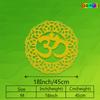 1pc 2D Flat Mandala Om Metal Wall Art, Iron Spiritual Decor for Yoga Studio Bedroom Meditation Room, Golden White Black Options, Zen Eastern Gift