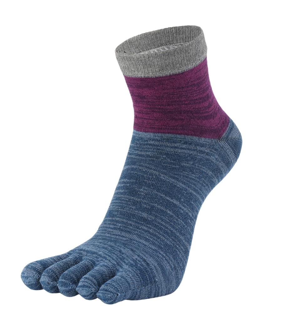 WIOIW Men's Five-Toe Socks, Durable Cotton Socks for Running, Sports, Commuting, and School, 6 Pairs