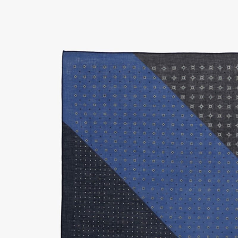 Healiote DOT COLOR-BLOCK SCARF_NAVY