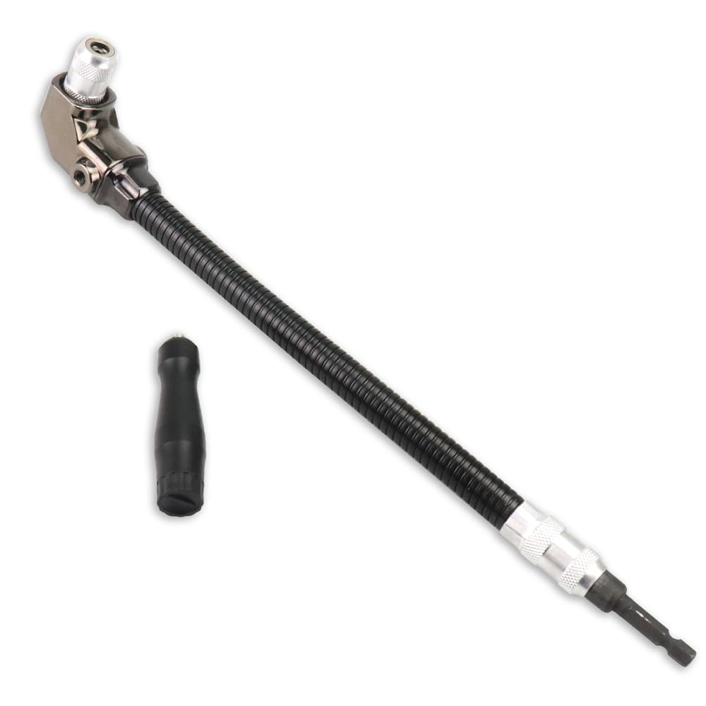 Angle Driver with Flexible Shaft and Head for Screw Impact and Narrow Spaces L-Shaped Tightening, Drilling, Drilling, Corners, Gaps,