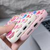 Miękkie etui na telefon z nadrukiem serca dla iPhone Air 17 16 15 14 Pro Max 13 12 Pro Max 11 17 16e Odporne na wstrząsy Silikonowe z teksturą skóry