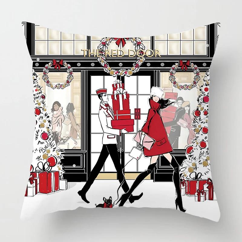 Nordic Fashion Ladies Pillowcase Decoration Home Decoration Living Room Sofa Cushion Cover  Bed Decoration Pillowcase