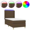 Maison Exclusive - Sommier à lattes de lit matelas LED Marron foncé 80x200cm Tissu