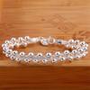 Charm 925 Sterling Silver Bracelets For Women Fine Braided Beads Chain Fashion Wedding Party Christmas Gift High Quality Jewelry