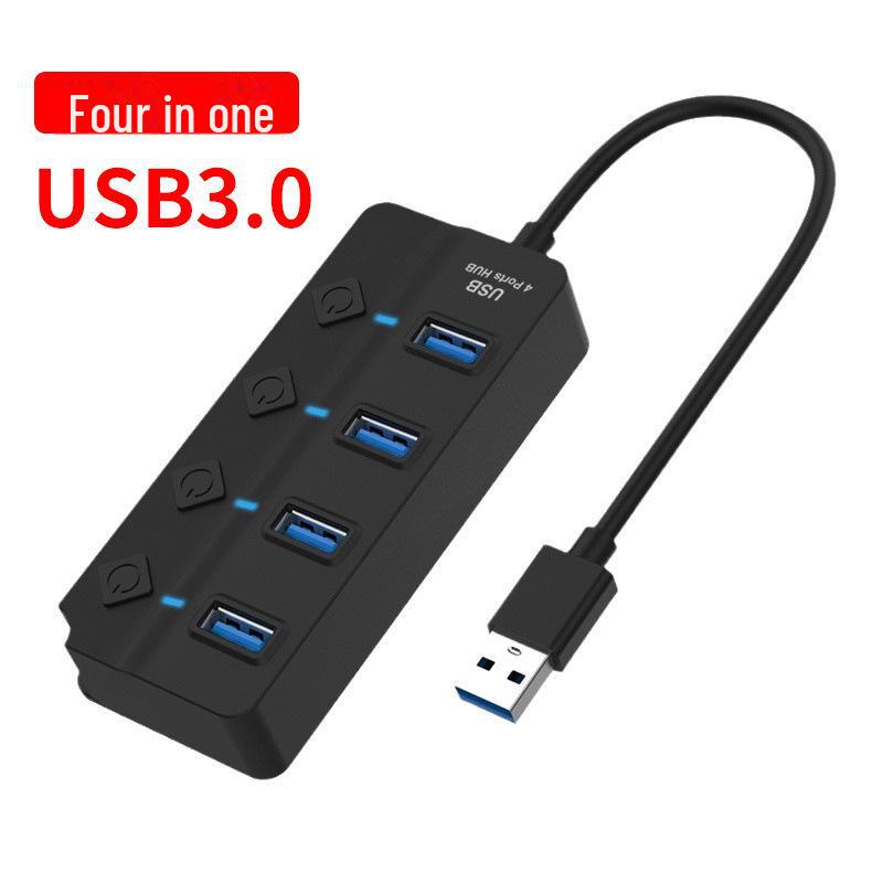 

Концентратор USB 3.0, 4-портовый разветвитель для расширения и зарядки ноутбука Four-port switch 3.0 upgraded version