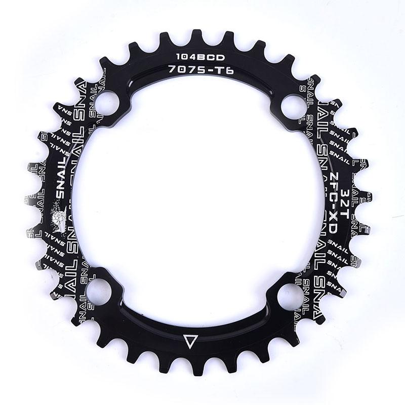 

32T Цепное кольцо 104Bcd Круглая узкая широкая зубчатая пластина 104Bcd Звездочка чёрный