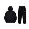 Fashion Trend Letter Hooded Loose Shoulder Zipper Long Sleeve Mid Waist Drawstring Pants Casual Sports Suit Unisex Suit AWDUH53-1+AKLU939-4