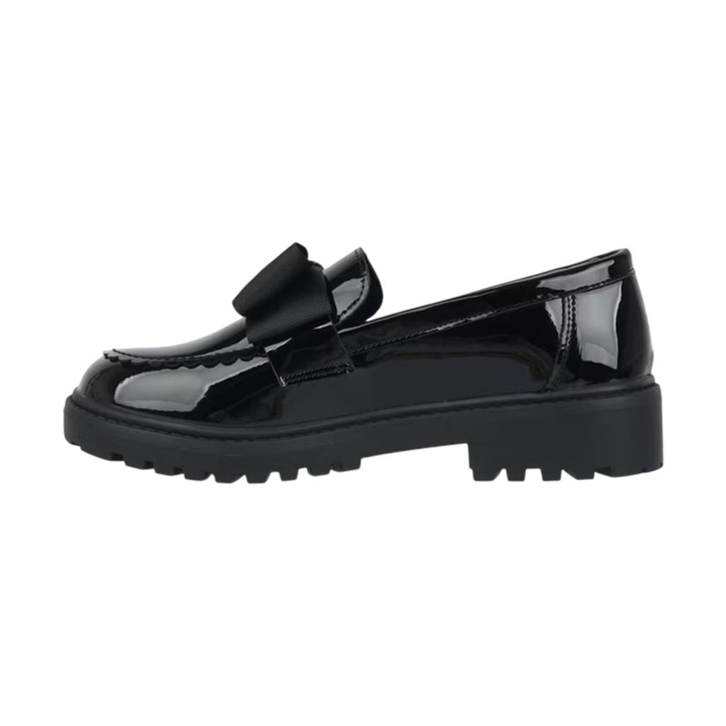 Miso Girls Patent Leather Bow Detail Loafers