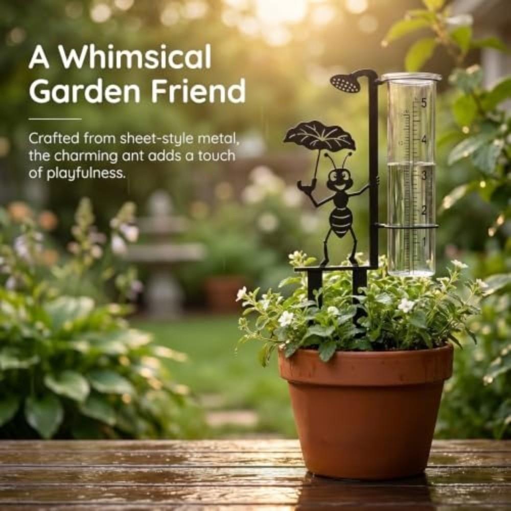 Clear Tube Garden Rain Gauge Dual Scale Rainfall Gauge New Outdoor Rain Gauge  Patio Planter