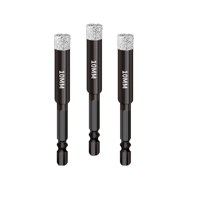 5Pack Diamond Drill Bits Set for Granite Ceramic Marble Tile Stone Glass Hard Materials, Integrated Coolant for Fast Dry