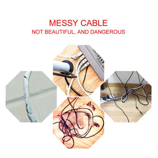 20Pcs Adhesive Cable Home Office Hotel Clip Holder Wire Organizer Lines Clamp