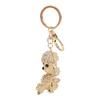 Rhinestone Keychain Unique Puppy Shape Design Rhinestone Keychain   Ornament for Bag Car Pendant