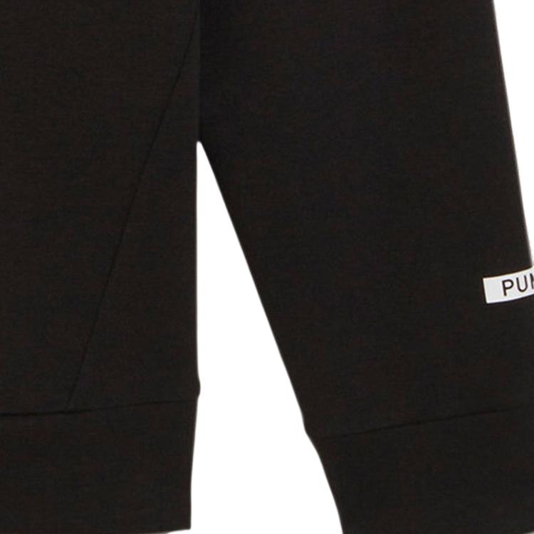 Puma Solid Logo Casual Loose Knit Crewneck Sweatshirt Men Sweatshirt Black 681288-01