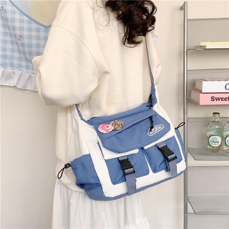Student tutoring bag girl cute large capacity two-dimensional yuan bar pain bag casual versatile portable messenger bag