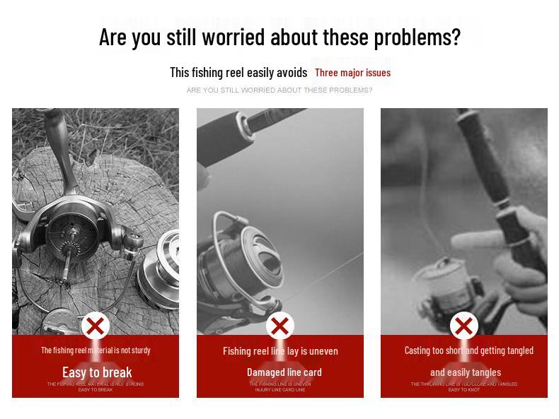 Dequ Sea Rod Spinning Fishing Reel with All-Metal Spool