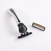 Stainless Steel Double-layer Razor Blades, Old-fashioned Manual Shaving Blades for Men, 1 Blade Holder, 21 Blade Heads