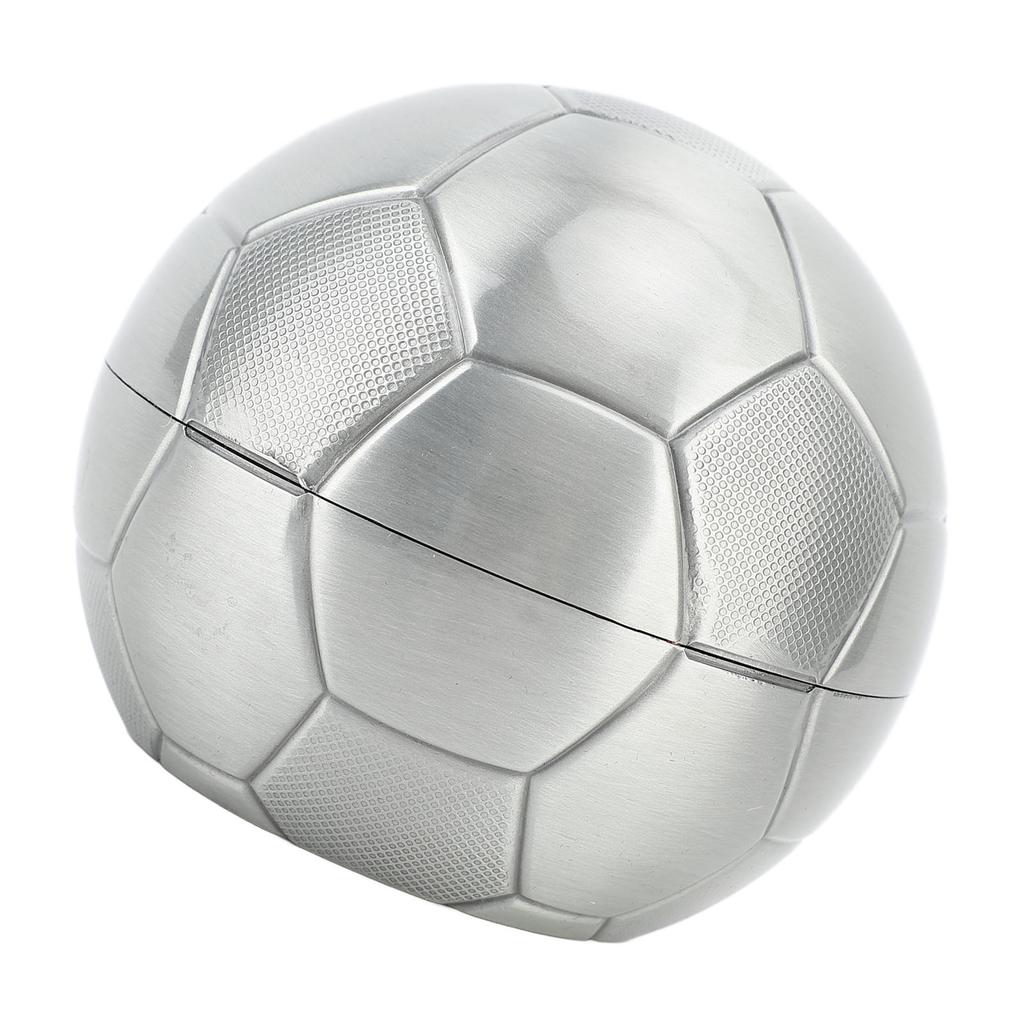 Metal Soccer Coin Bank Large Capacity Decorative Multifunction Soccer Ball Coin Bank Football Money Bank for Kids Boys Girls