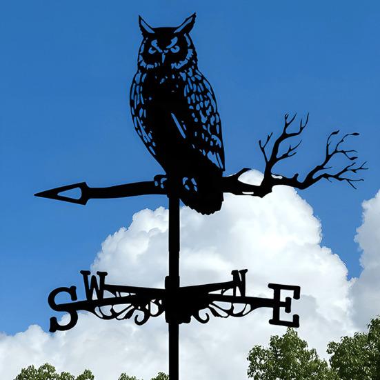 Fém Szélkakas Retro Kakas Kutya Madár Szélkakas Fekete Állat Szélkakas Szélirányjelző Tetőre Kültéri Gazdaság Udvar Kert Pavilon Dekor