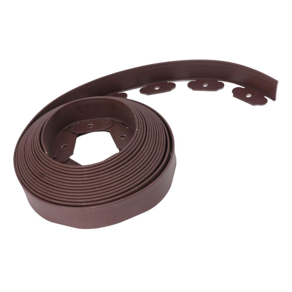 Landscape Edging Kit PE L Shaped Easy Deformation No Dig Landscape Edging Kit for Landscaping Brown