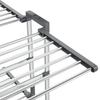 3 Tier Clothes Drying Rack with Wheels Silver 60 X 70 X 129 Cm