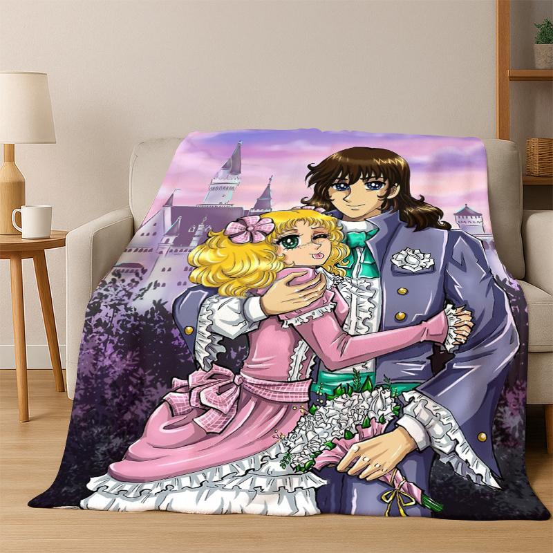 Candy Candy Dziewczynka Kreskówka Anime Koc Flanelowy Miękki Ciepły Koc Koc Rzutowy do Sypialni Salonu Łóżka Podróży Pikniku Prezent