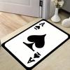 Ace of Spades Door Mat – Classic Poker Card Design, Minimalist Black & White Entryway Rug for Living Room, Bedroom