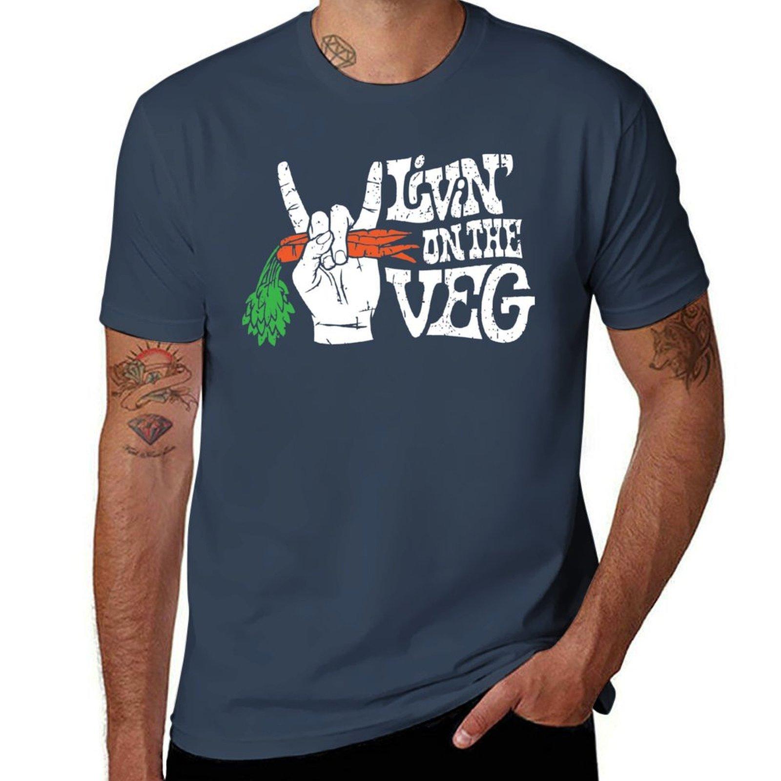 Livin  on the Veg T-Shirt anime t shirts for man t shirts with prints T-Shirt S