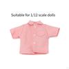 1/12 Scale Figure Short Sleeved Shirt Costume, Miniature Handmade Doll Clothes for 6" Model