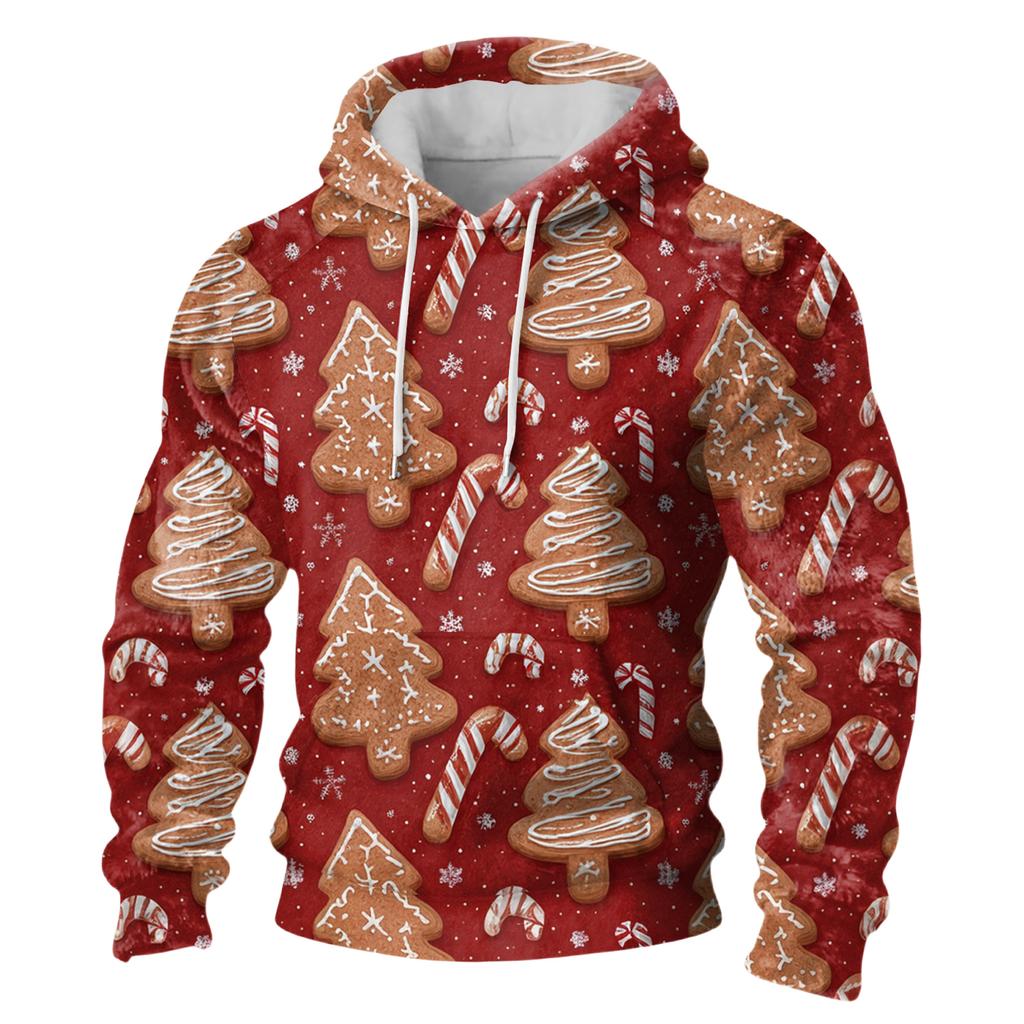 Herr Långärmad Ledig Flanell Huvtröja