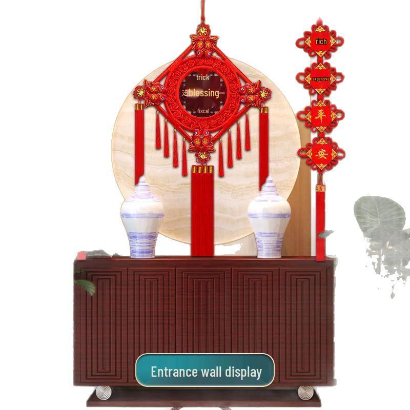 2025 High-End Chinese Knot Peace Fu Character Five Blessings Door Ornament for Living Room and Housewarming Decoration