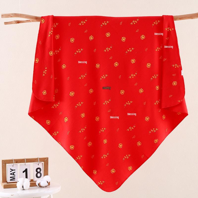 

Красное одеяло-пеленка из чистого хлопка для новорожденных - Специальное для родильной комнаты 90*90 cm