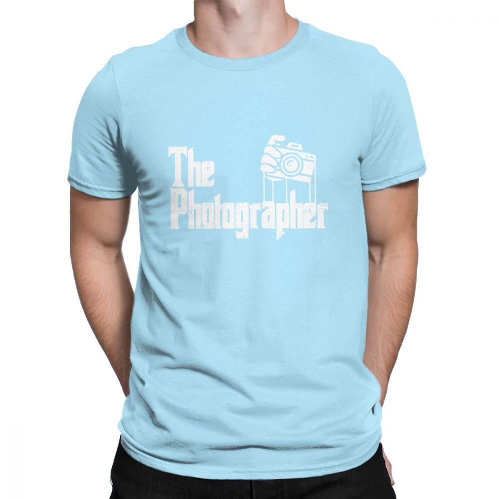 The Photographer T Shirt For Men 100 Cotton Tshirt Classic Hipster TShirt 90s Godfather Tees Short Sleeve Photography Clothing