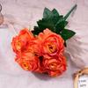 9 Heads Rose Artificial Flower Multicolor Flower Bouquet Lifelike Flowers  Party Supplies