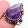 Saggio Ametista Pietra Preziosa Fatto a Mano Argento Sterling 925 Gioiello Anello Misura 7