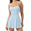 Womens Quick-Dry Tennis Dress With Built-in Bra Pad UV Protection Cooling Fabric Sleeveless Sport Skirt Workout