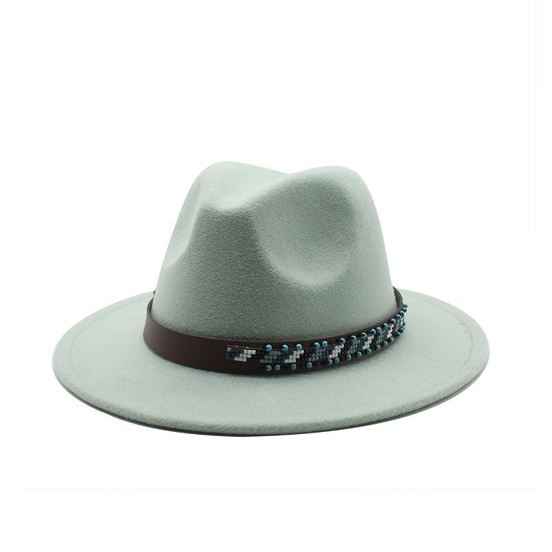 British Woolen Jazz Top Hat Men And Women Big Eaves Hat Big Eaves Felt Hat Trendy Hat