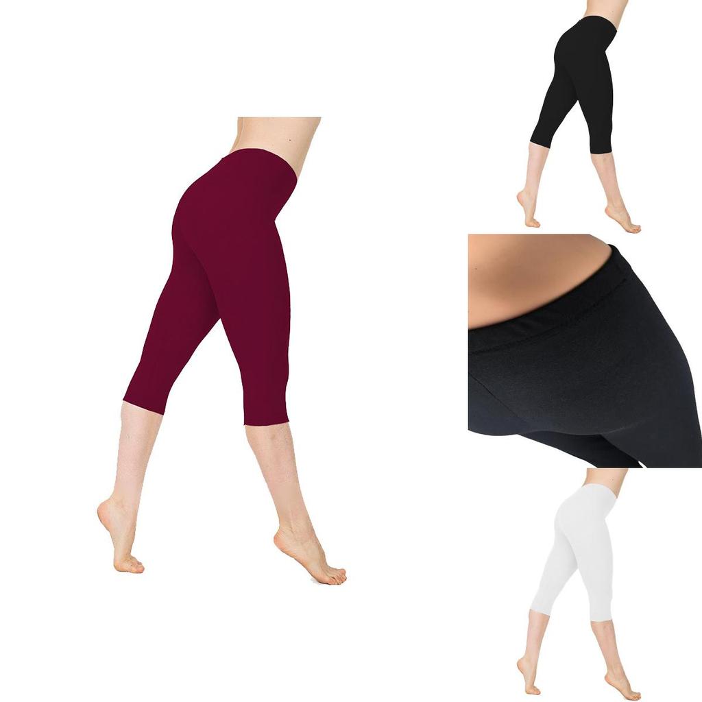 Stylish Women's Low Waist Yoga 3/4 Capri Pants For Effortless Fitness Style And Comfort