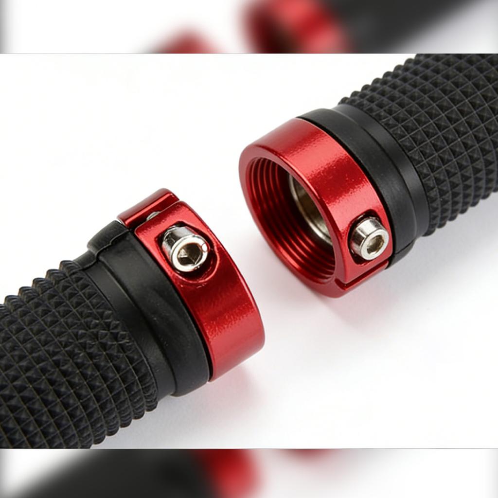 Bicycle Handlebar Grips Aluminum Alloy Double Lock-On Anti-Slip Rubber for MTB Fixed Gear Bike