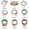 Hand Decoration Acrylic Beaded Bracelet Cute Letter Elastic Bracelet Christmas Bracelets  Women