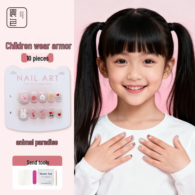 Chense Kids  Press-On Nail Art Set